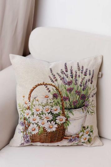 Декоративна подушка Ромашки в кошику