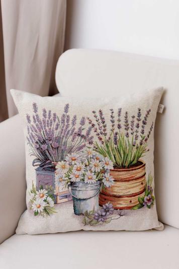 Декоративна подушка Ромашки у відерці