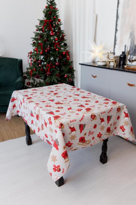 Новорічна скатертина на стіл NOEL