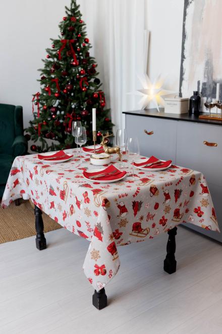 Новорічна скатертина на стіл NOEL