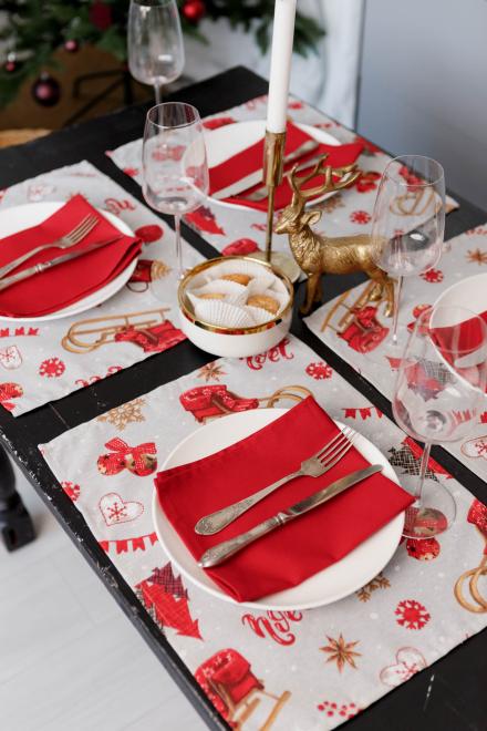 Новорічна серветка на стіл NOEL