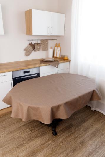 Скатертина овальна Кориця коричнева