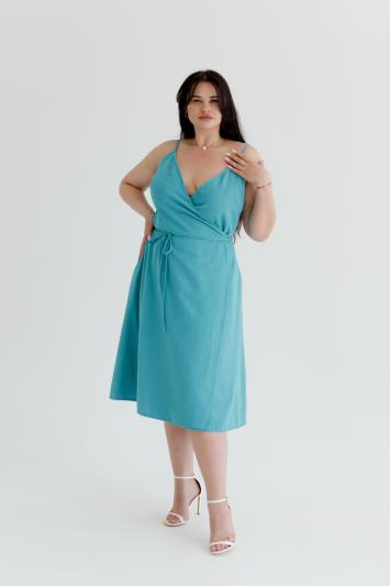 Сукня на запах Бірюзова
