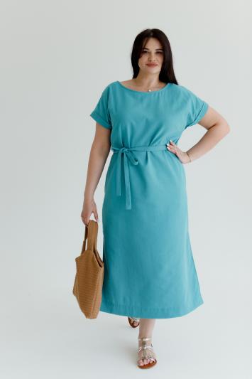 Сукня жіноча вільного крою бірюзова Маргарет