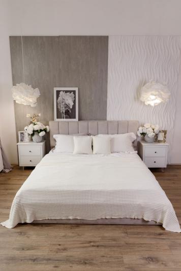 Плед вязаный Cotton молочный