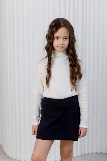 В'язані шорти-спідниця дитяча чорна В'язані шорти-спідниця дитяча чорна