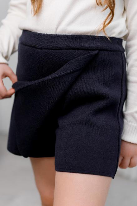 В'язані шорти-спідниця дитяча чорна