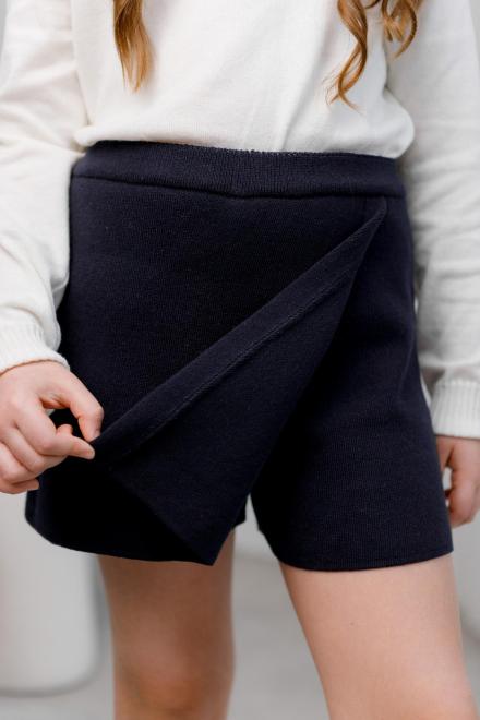 В'язані шорти-спідниця дитяча чорна