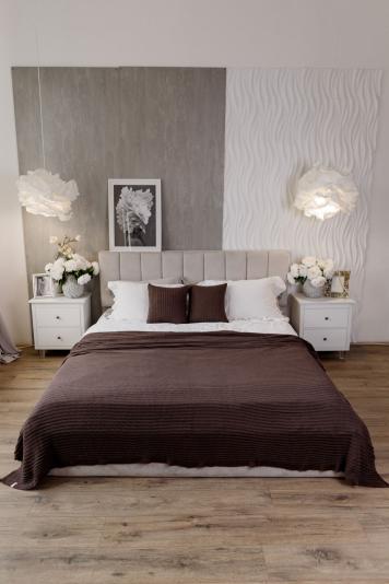 Плед вязаный Cotton шоколадный