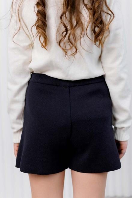 В'язані шорти-спідниця дитяча чорна