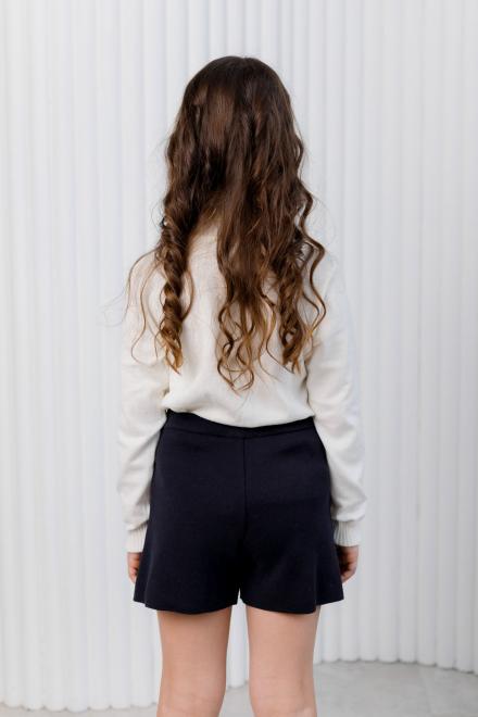 В'язані шорти-спідниця дитяча чорна