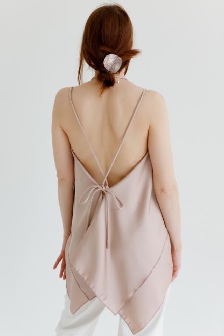 Топ з воланами тауп Fashion