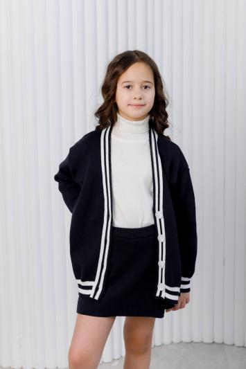 Дитячий кардиган зі смужкою синій Дитячий кардиган зі смужкою синій