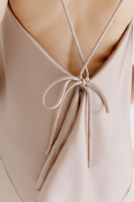 Топ з воланами тауп Fashion