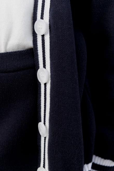 Дитячий кардиган зі смужкою синій