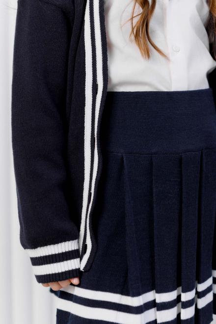 Дитячий кардиган зі смужкою синій