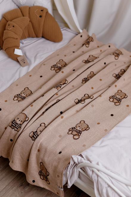 Плед дитячий в'язаний Тедді