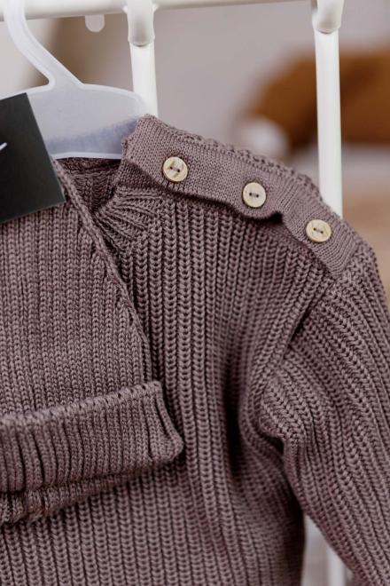 Набір для малюків з шапочкою Happy коричневий