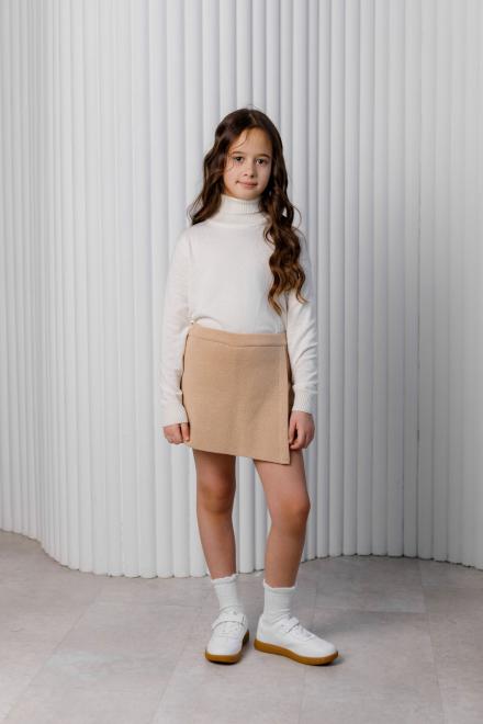 В'язані шорти-спідниця дитяча бежева
