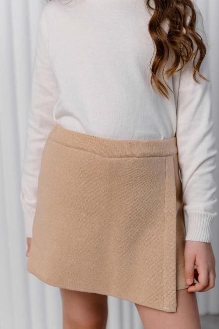 В'язані шорти-спідниця дитяча бежева