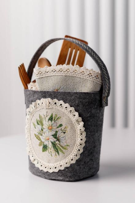 Декоративний кошик з ручкою для дрібниць Provence