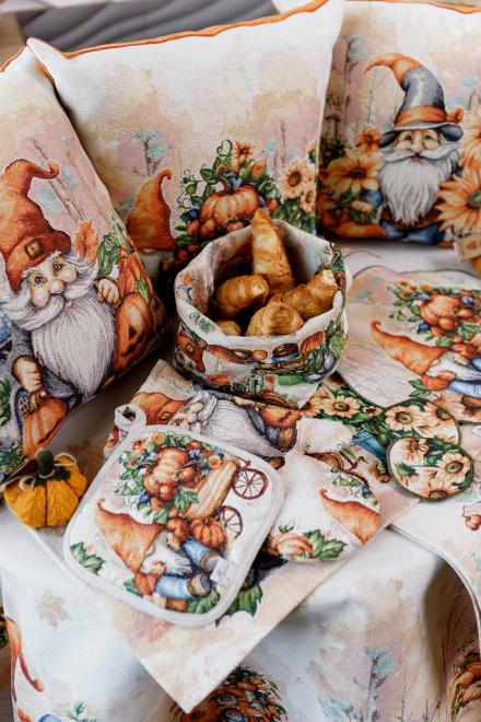 Гобеленова прихватка для гарячого Гарбузові гноми