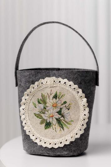 Декоративний кошик з ручкою для дрібниць Provence Декоративний кошик з ручкою для дрібниць Provence