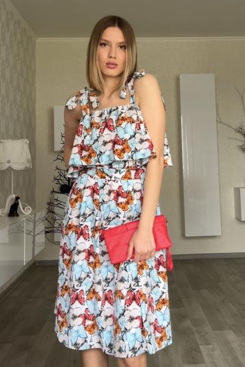 Сарафан короткий метелики блакитний Vona ТМ Прован