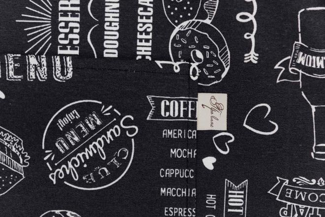 Чехол на табурет Breakfast black