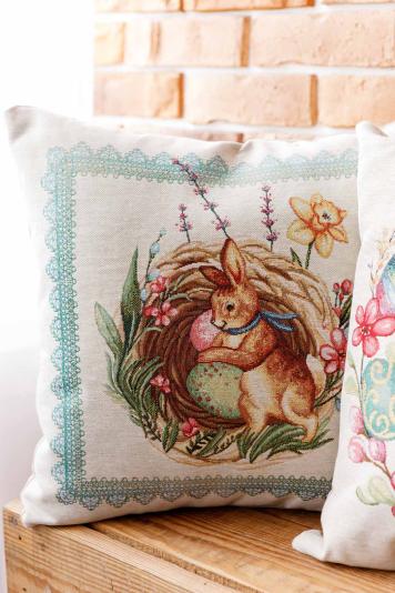 Великодня подушка Злагода Зайчик зі стрічкою