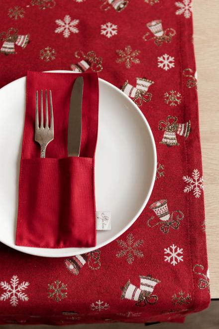 Чохол для столових приборів червоний