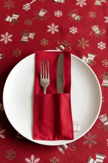 Чохол для столових приборів червоний