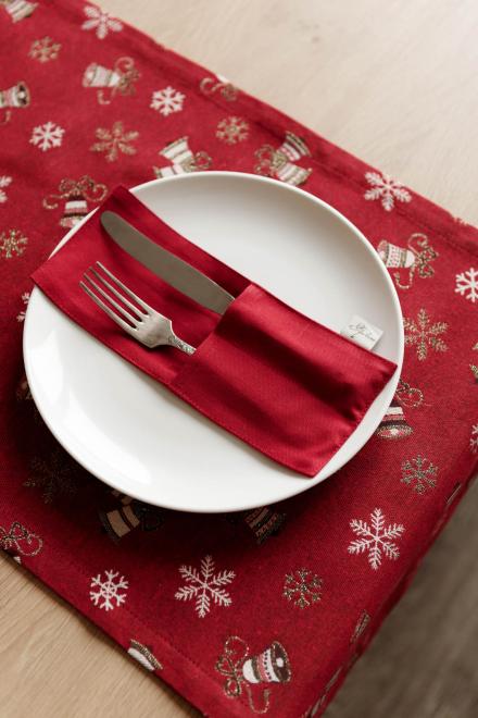 Чохол для столових приборів червоний