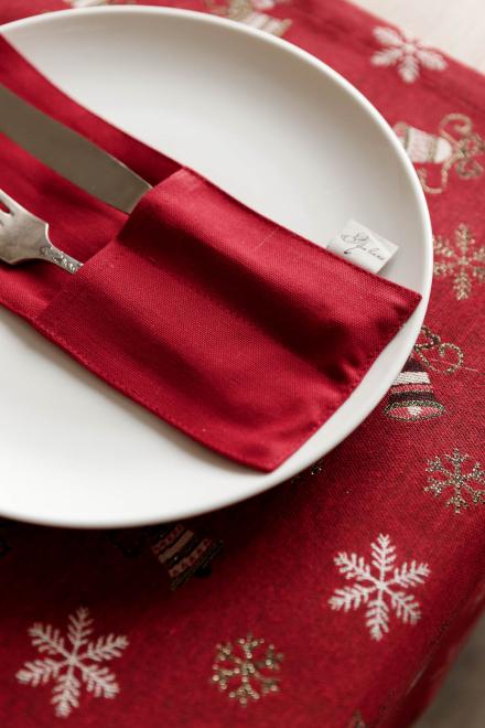 Чохол для столових приборів червоний