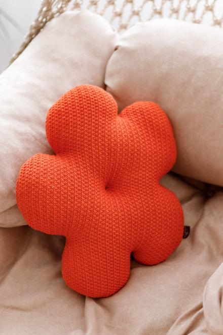 Подушка декоративна Квіточка помаранчева