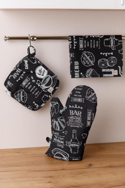 Рукавица кухонная Breakfast black