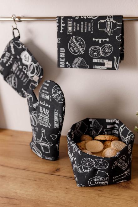 Универсальная корзина для хранения Breakfast black