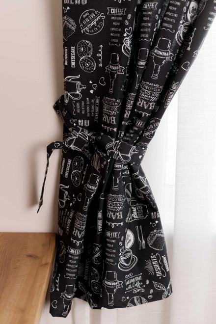 Готові штори Breakfast black (2 од.)