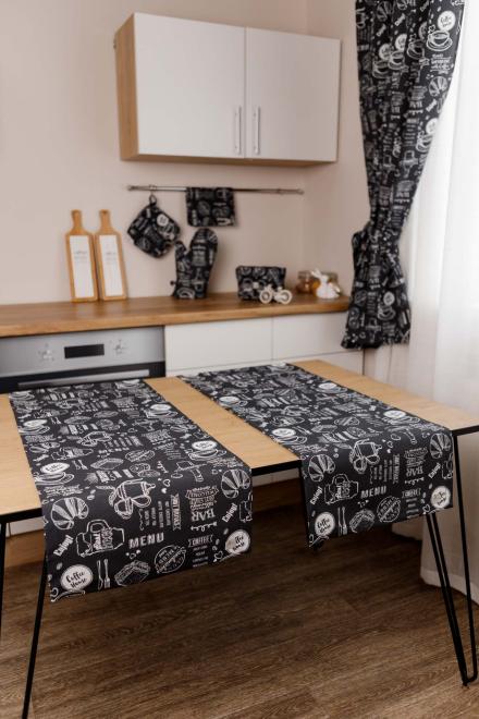 Дорожка на стол Breakfast black