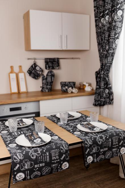 Готові штори Breakfast black (2 од.)