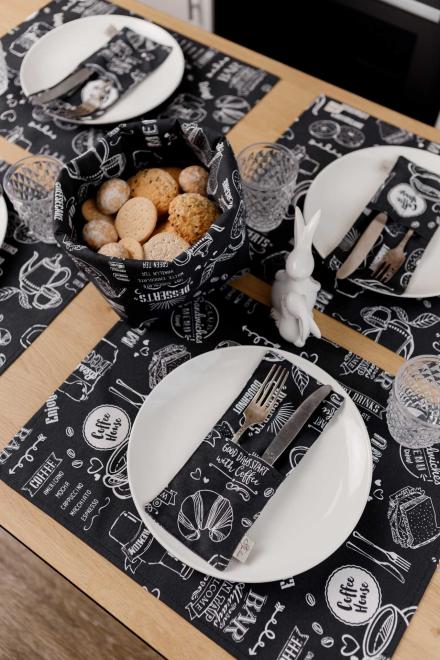 Универсальная корзина для хранения Breakfast black