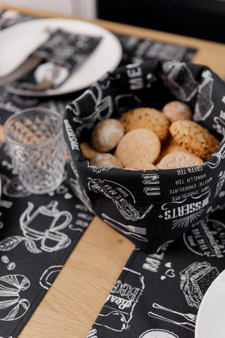 Универсальная корзина для хранения Breakfast black