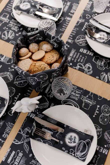 Универсальная корзина для хранения Breakfast black