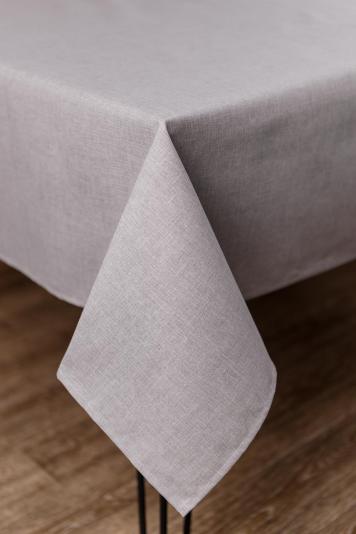 Водовідштовхувальна скатертина на стіл Листя сіра