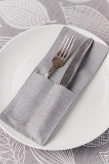 Чохол для приборів Листя сірий