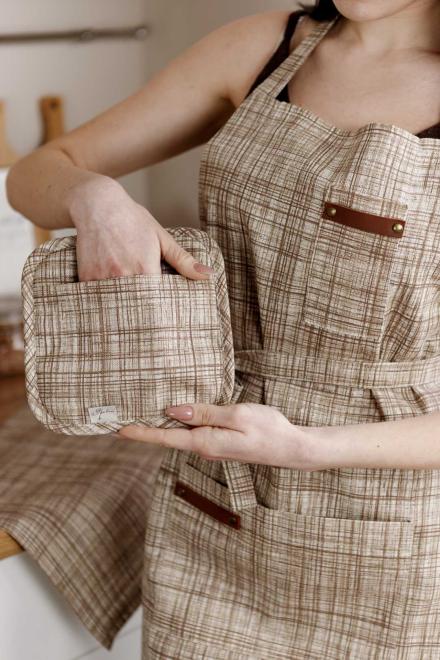 Набір рукавиця та прихватка Тереза Клітинка