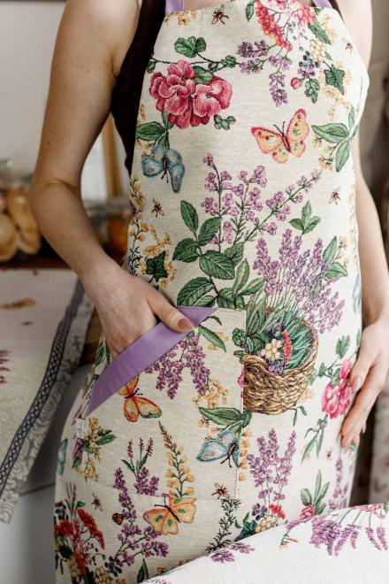 Гобеленовий фартух жіночий Лавандове поле