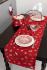Доріжка новорічна на стіл Дзвіночки на червоному