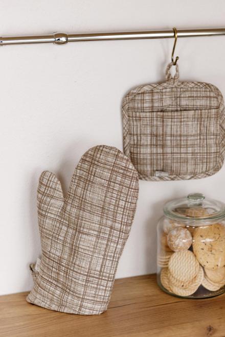 Набір рукавиця та прихватка Тереза Клітинка