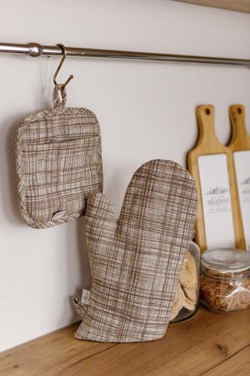 Набір рукавиця та прихватка Тереза Клітинка